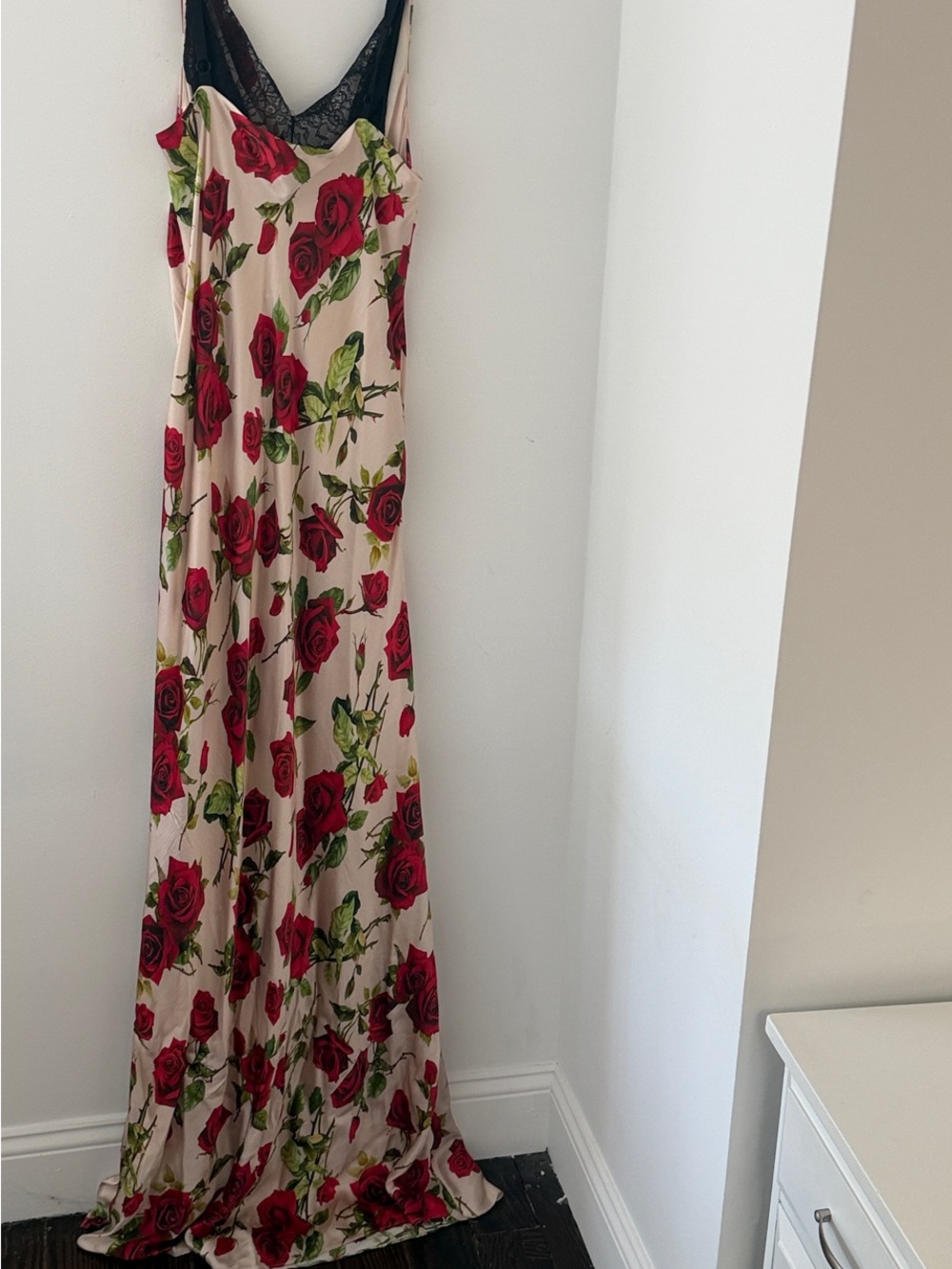 L’Agence Rose Venice Cowl-Neck Lace Gown - Picture 5 of 5